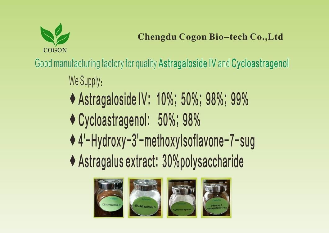 Lipemia d'abbassamento della radice 0.5-1% dell'astragalo del glucoside di Brown Calycosin 7 O beta D